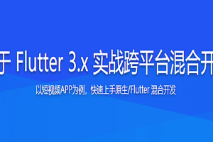 基于 Flutter 3.x 实战跨平台混合开发